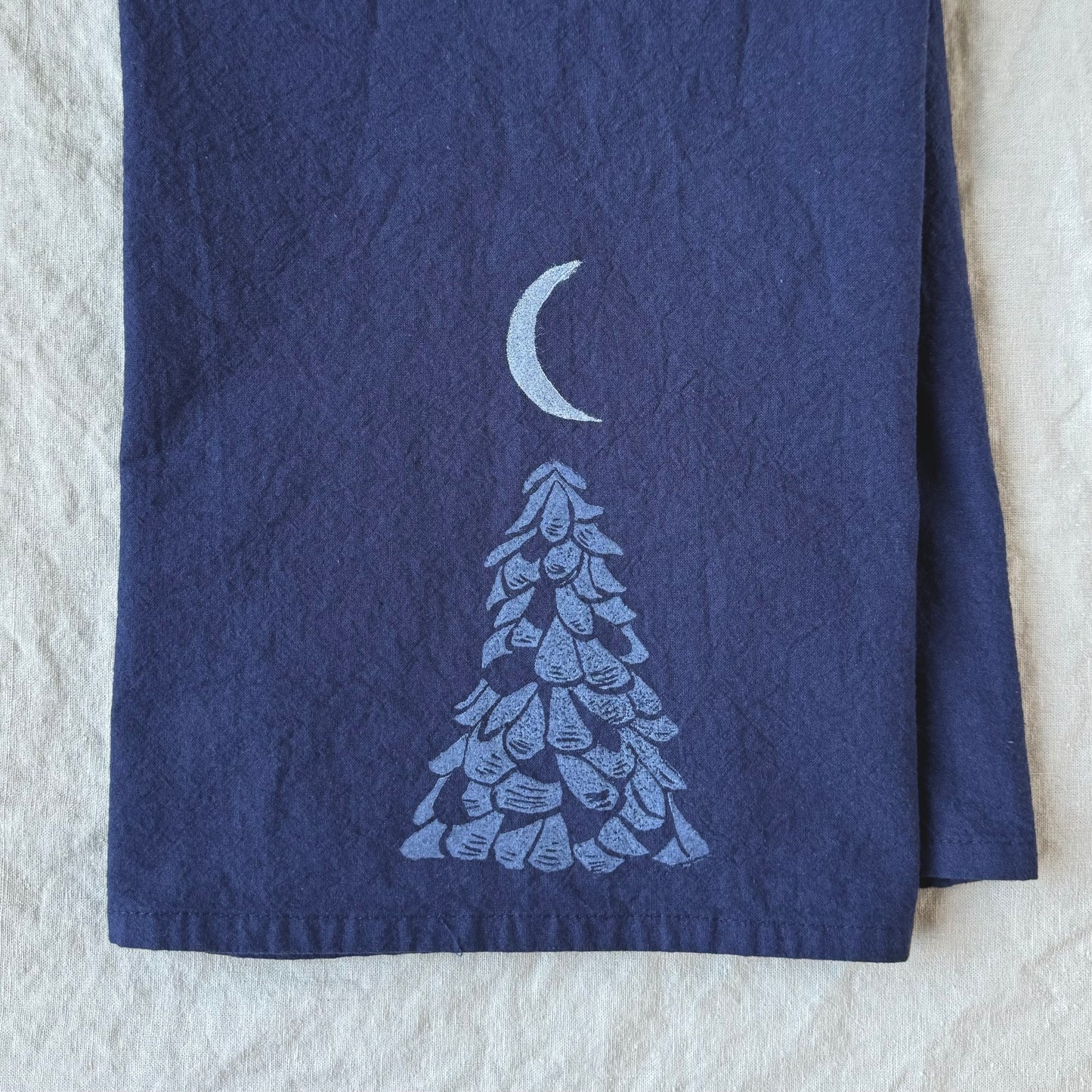 Deep blue coastal tea towels