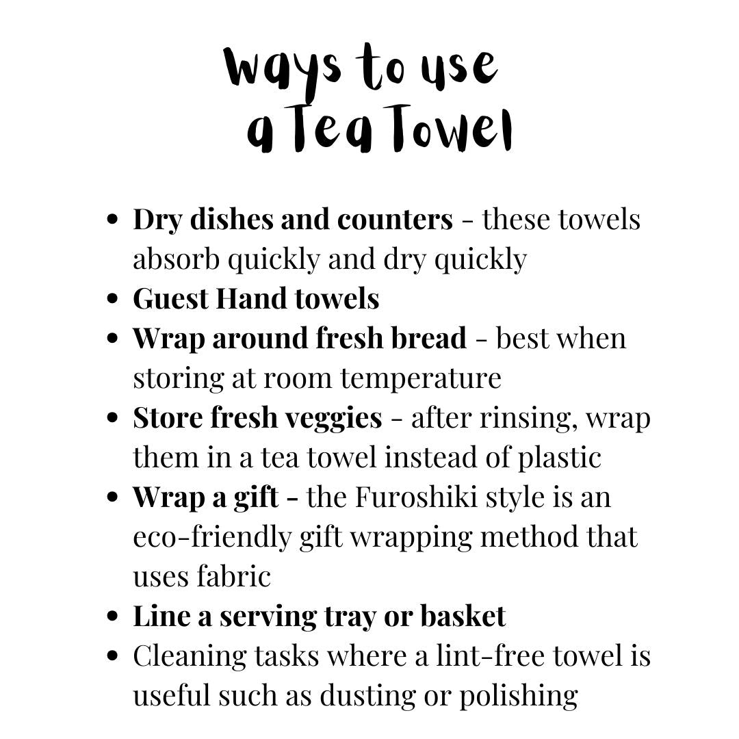 Deep blue coastal tea towels