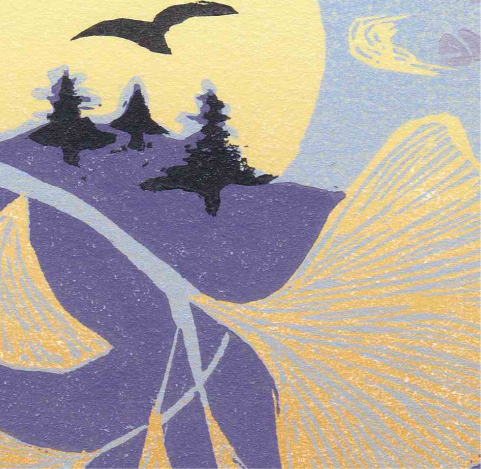 Hand-printed: "Harvest Moon" - limited edition of 10