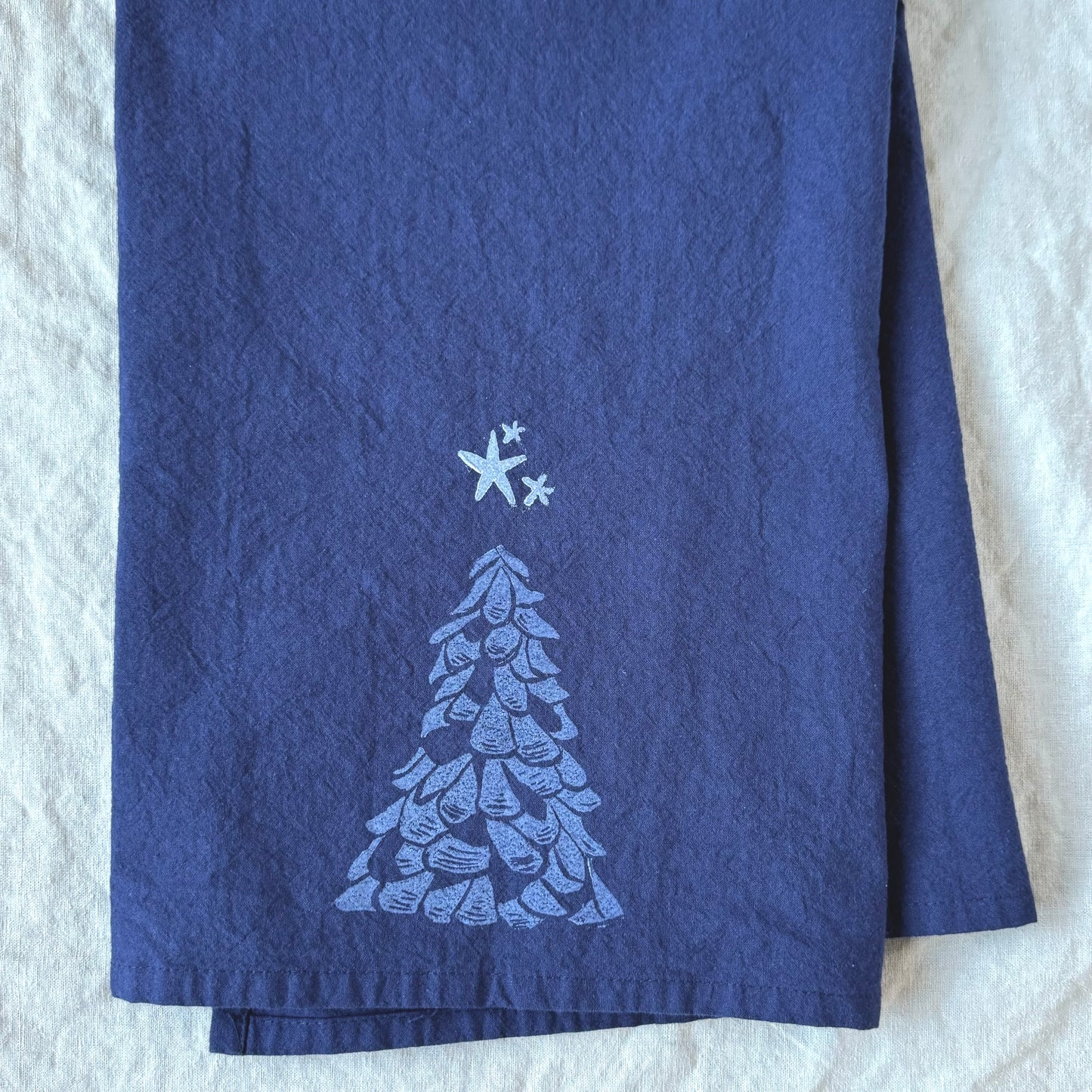 New: Deep blue coastal tea towels