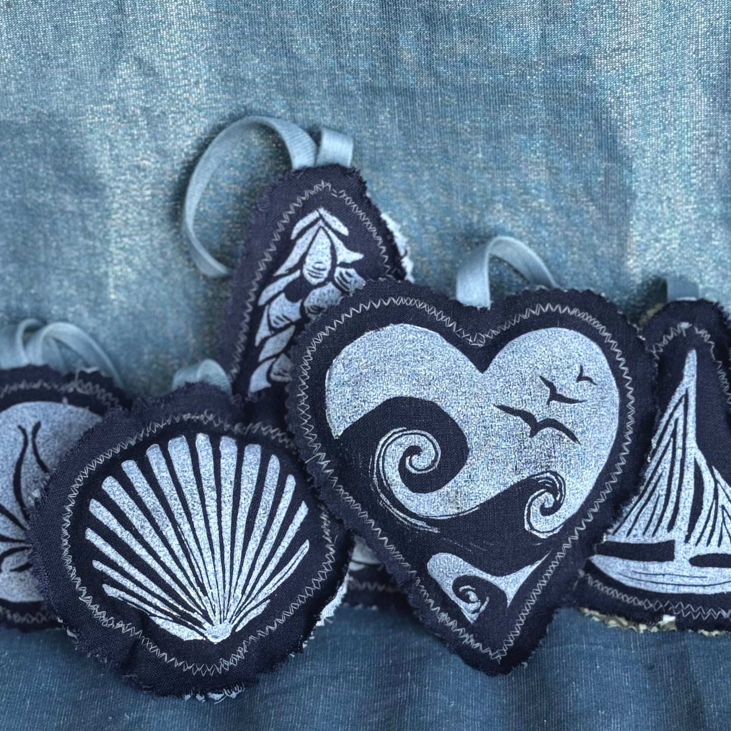 Handmade Coastal Ornaments - Deep blue Collection