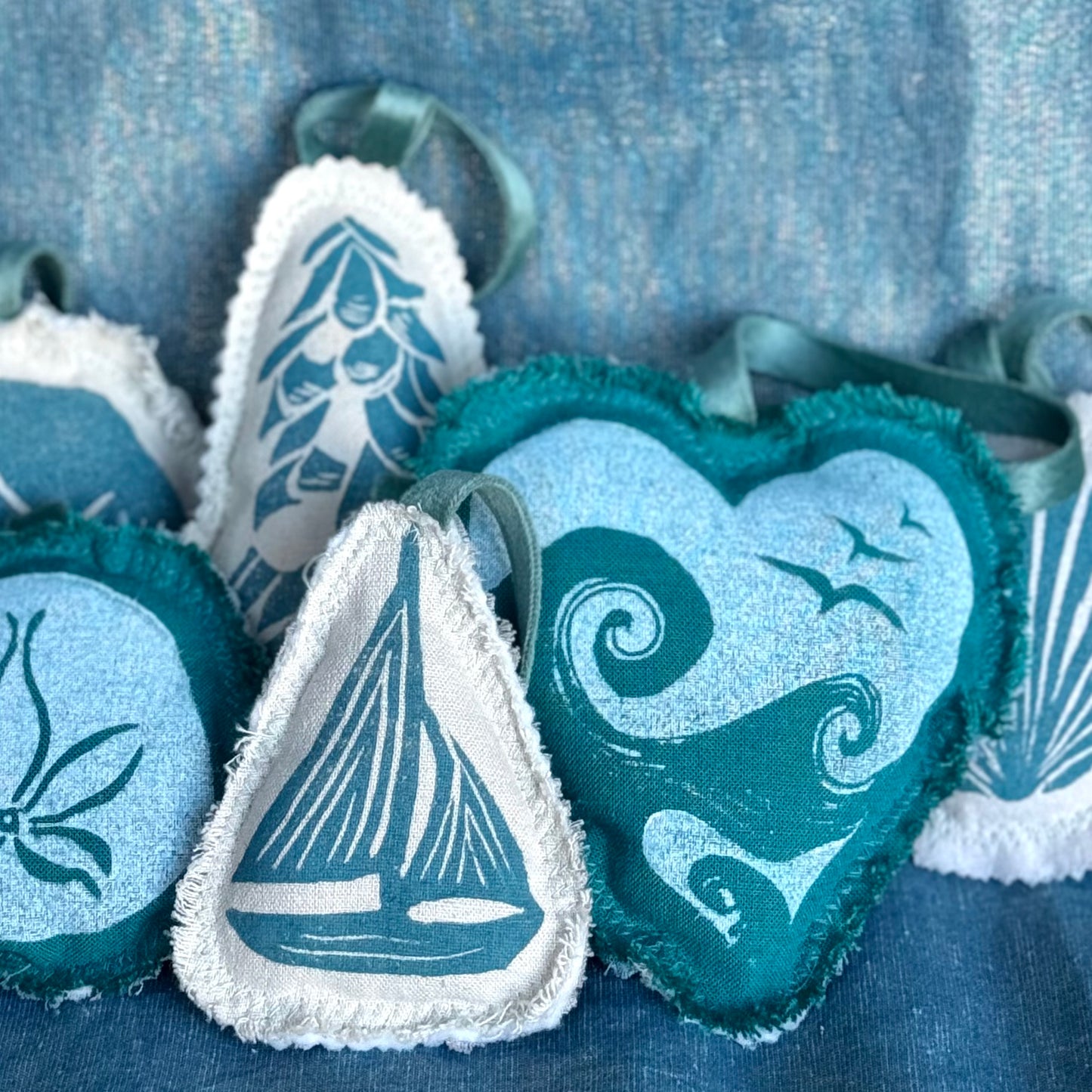 Handmade Coastal Ornaments - Turquoise collection